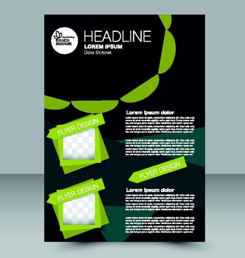 绿色方框背景宣传单设计图片图片平面广告素材免费下载(图片编号